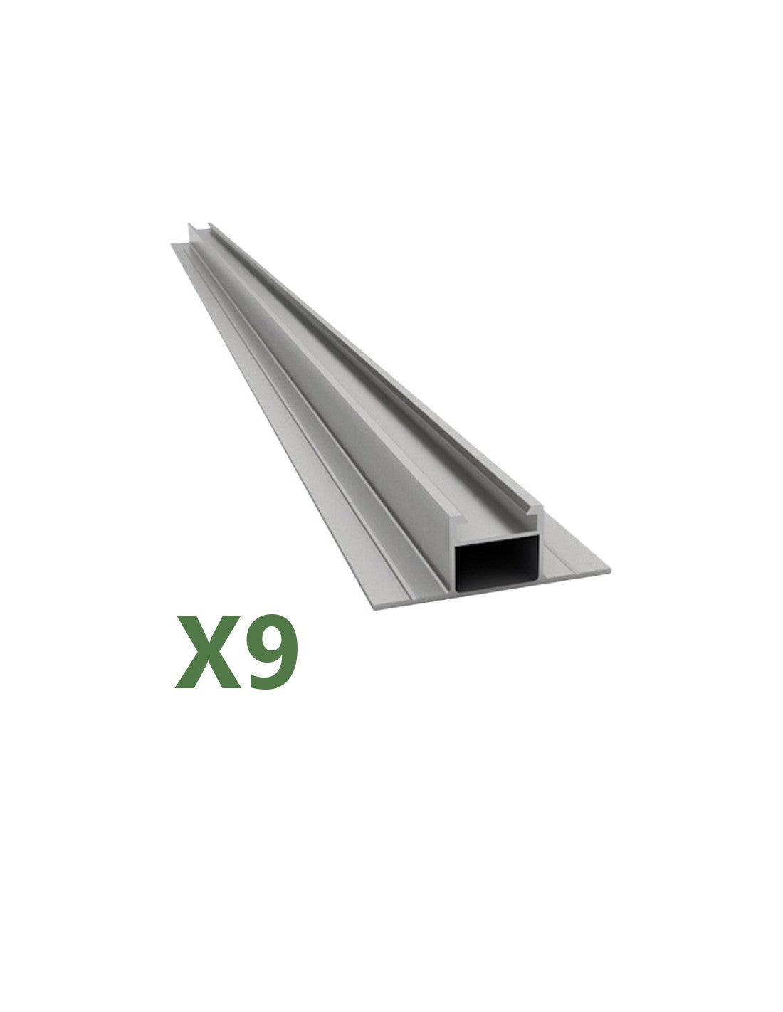 Set de 9 Aluminiumprofil 2.60mt Struktur Photovoltaik-Befestigung Wellblech