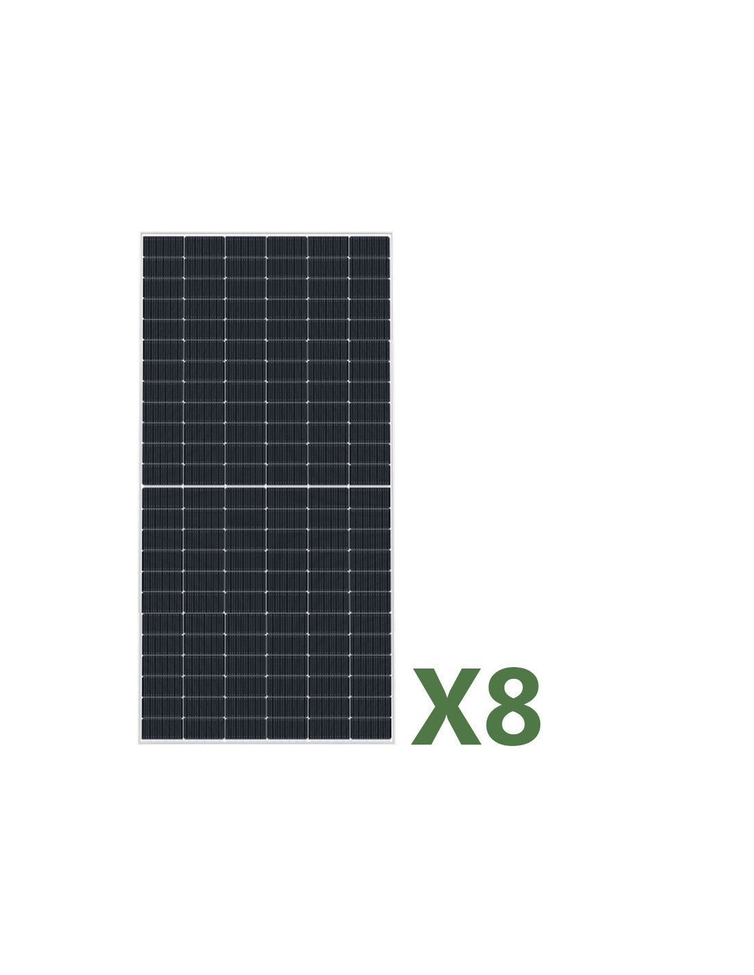 Set mit 8 585W bifaziales Photovoltaik-Solarmodul Gesamt 4680W mono EGING PV