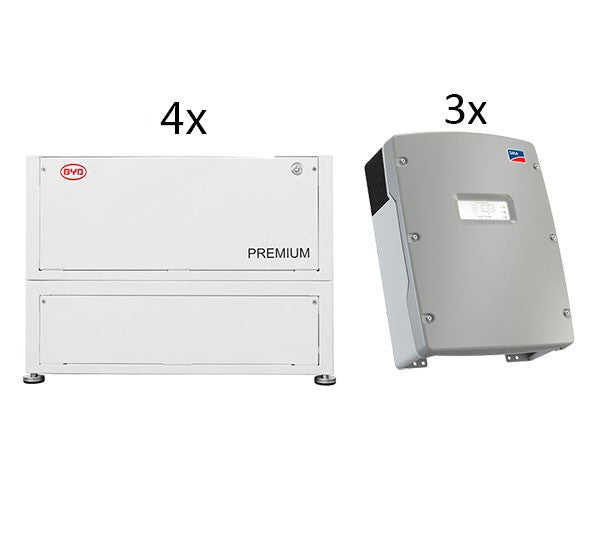 Solarics_BYD + SMA  Solarspeicher B-BOX LVL 2021 15,4 (4 STK./61,44 KWH) + 3X SI 8.0