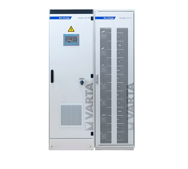 VARTA Solarspeicher VARTA FLEX STORAGE E 36/75, GEWERBESPEICHER 67,5 KWH NUTZBAR, 36KW WR, INKL. INBETRIEBNAHME
