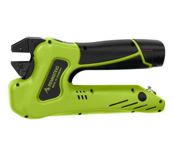 Solarics_RENNSTEIG Werkzeug BATTERY POWERED CRIMPING TOOL E-PEW 12 AKKU-MECHANISCHES CRIMPGERÄT OHNE GESENKE