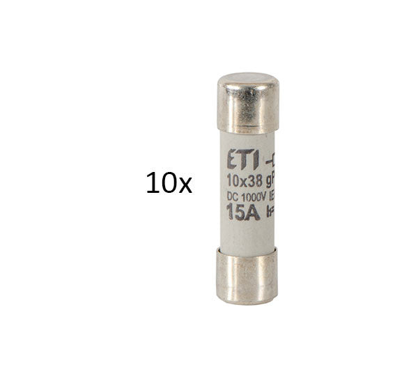 Solarics_DIVERSE Trennstellen und Anschlusskästen PV-FUSE 15A 10X38 1000V (PACKAGE OF 10 PCS)