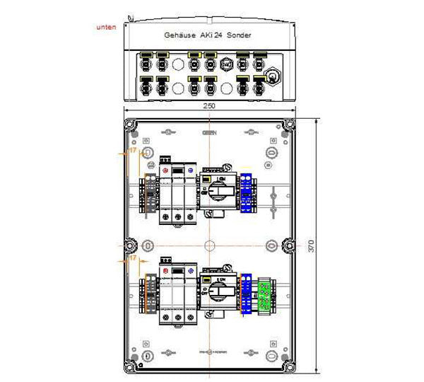 Solarics_ENWITEC Trennstellen und Anschlusskästen GAK TYPE S-1000-2X2R-T25-BC-PC-1.2_SC