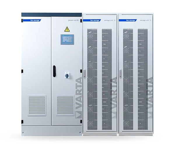 Solarics_VARTA Solarspeicher VARTA FLEX STORAGE E 80/150, GEWERBESPEICHER 135 KWH NUTZBAR, 80KW WR, INKL. INBETRIEBNAHME