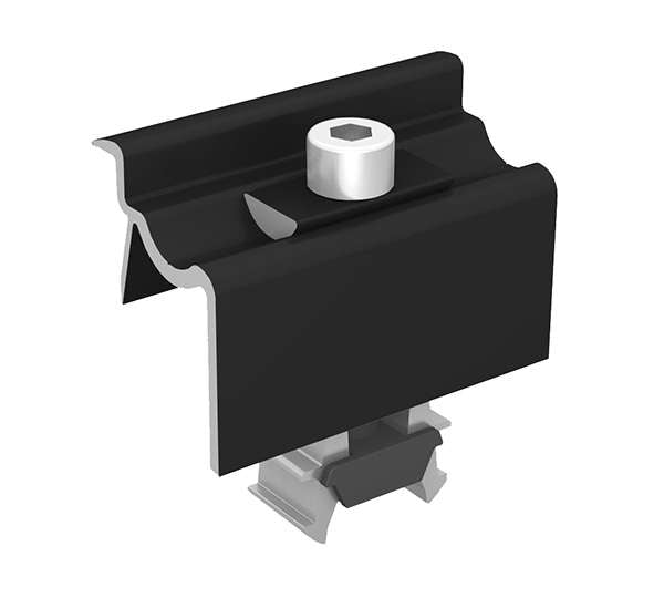 Solarics_K2 SYSTEMS Modulbefestigungen EC UNIVERSAL CLAMP ONEEND BLACK 30-42MM UNIVERSAL ENDKLEMME MIT EINFACHER KLICKFUNKTION