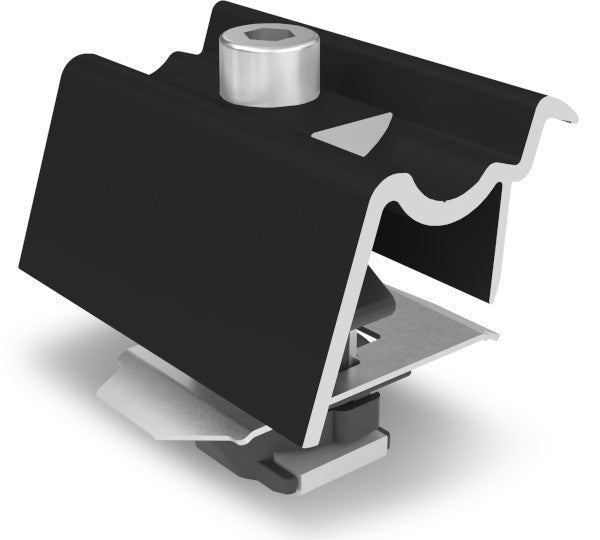 Solarics_K2 SYSTEMS Modulbefestigungen EC SET CLAMP 30-40 HYBRID BLACK K2 UNIVERSAL ENDKLEMME SCHWARZ ELOXIERT