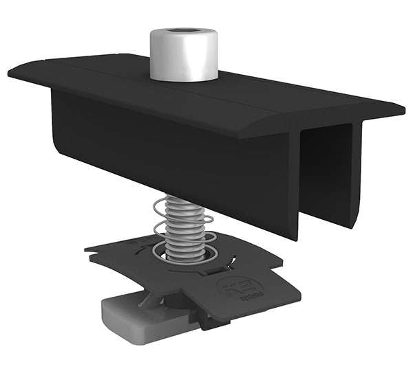 Solarics_K2 SYSTEMS Montageschienen MC XS SET AL BLACK 30-33 SS PA XS-MITTELKLEMMEN-SET 30-33MM,EDELSTAHL,VORMONTIERT