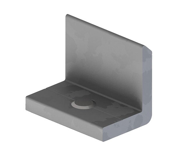 Solarics_K2 SYSTEMS Einlegesysteme INSERTION RAIL END STOP HORIZONTAL-ENDWINKEL ALU BLANK INKL. MADENSCHRAUBE
