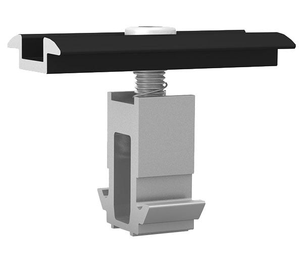 Solarics_K2 SYSTEMS Montageschienen MC SET DOMECLAMP 30-50MM BLACK UNIVERSAL MITTELKLEMMEN-SET DOME 6, SCHWARZ