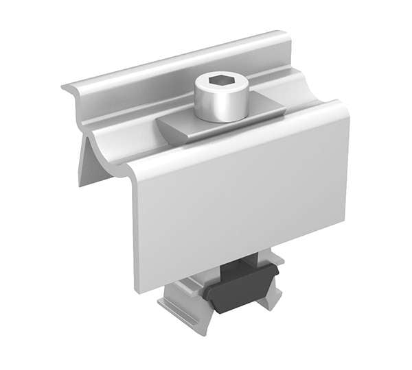 Solarics_K2 SYSTEMS Montageschienen EC UNIVERSAL CLAMP ONEEND SILVER 30-42MM UNIVERSAL ENDKLEMME MIT EINFACHER KLICKFUNKTION