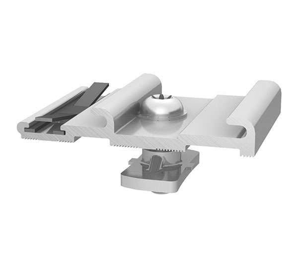Solarics_K2 SYSTEMS Einlegesysteme INSERTION RAIL KREUZVERBINDER MIT VERDREHSICHERUNG VORMONTIERT, ALU BLANK