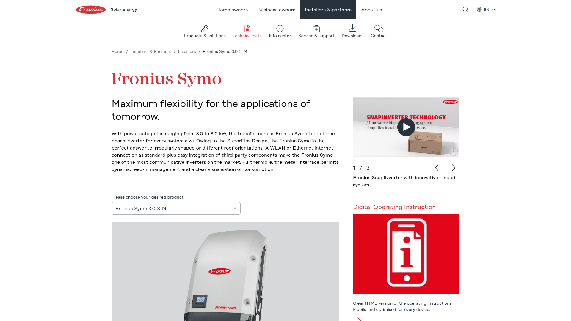 Fronius Symo 20.0-3-480 Wechselrichter