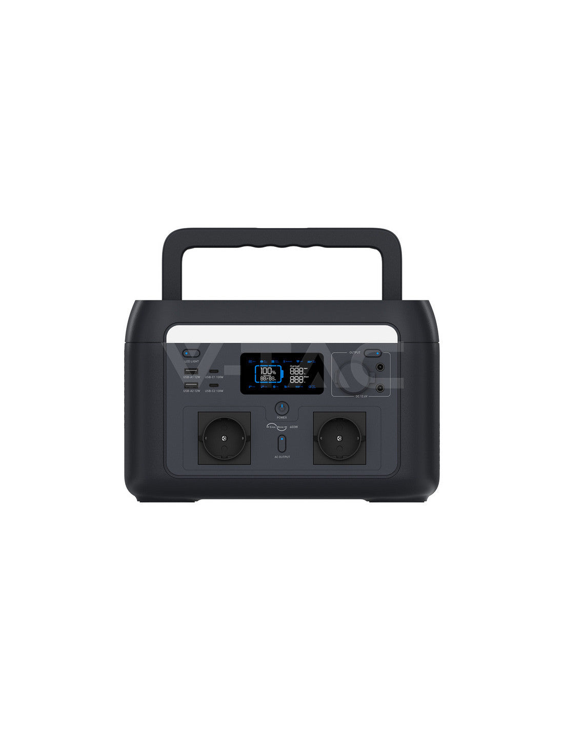 Tragbare Energiestation V-TAC 600W | Vielseitige und sichere Energie überall