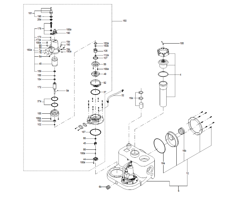 GRUNDFOS Hebeanlage MDG.40.3.2 - Art Nr. 97901146