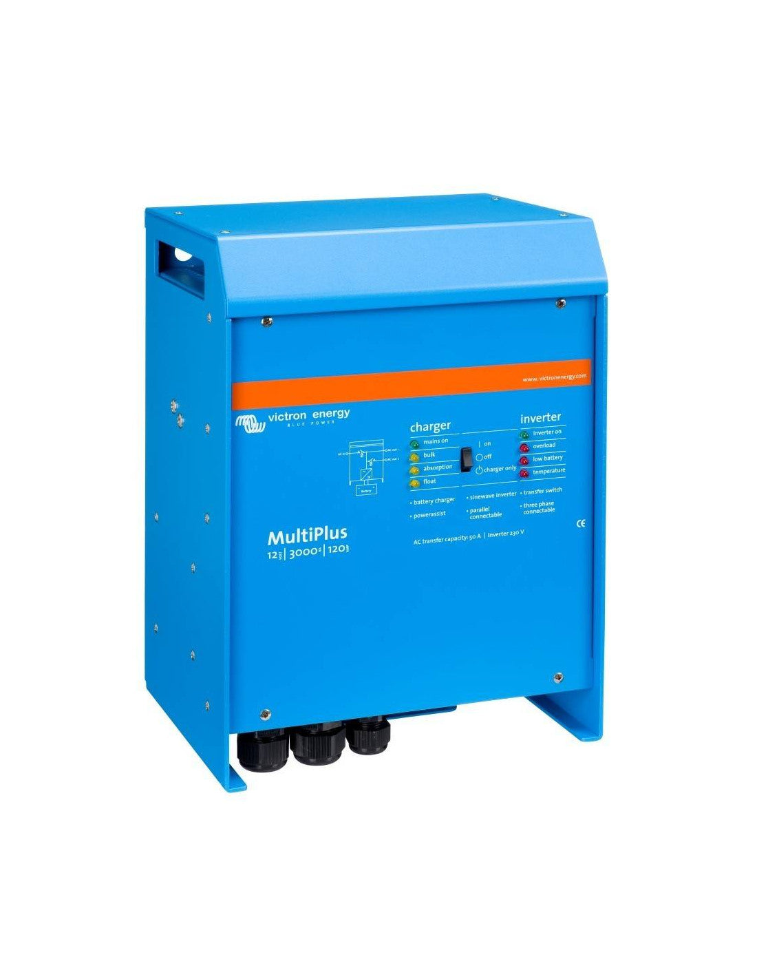 Wechselrichter-Ladegerät 2500W 12V Victron Multiplus 12/3000/120-16