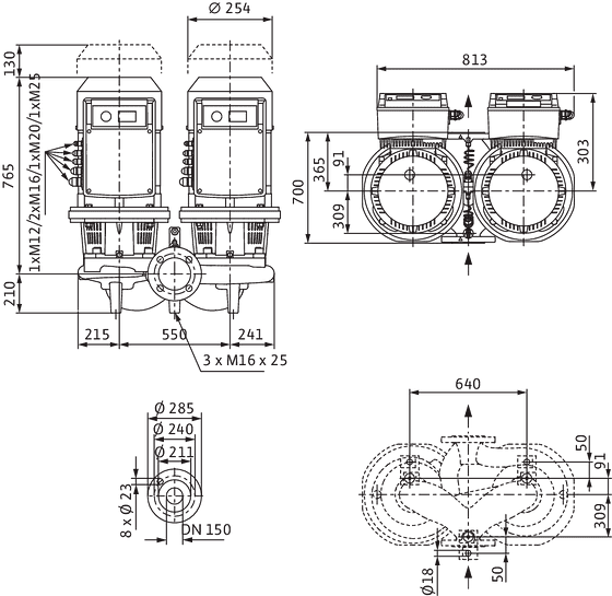 WILO CronoTwin DL-E 150/190-5,5/4-R1 -Art. 2159472