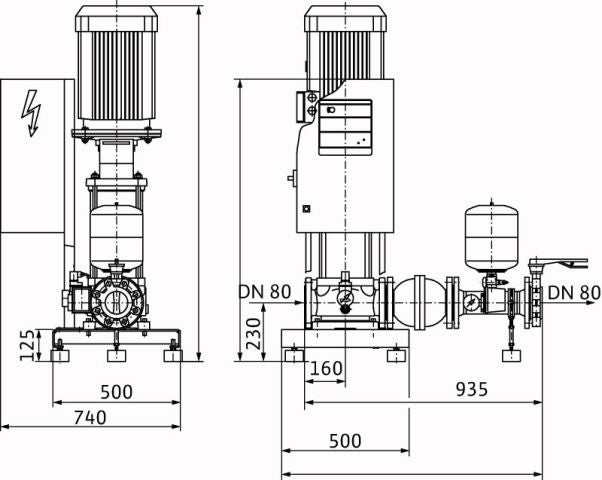 Wilo Druckerhöhungsanlage Economy CO-1 MVI 5202/ ER