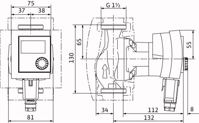 Wilo Stratos Pico 25/1-6 130 mm Hocheffizienzpumpe Heizungspumpe Artnr. 4132457