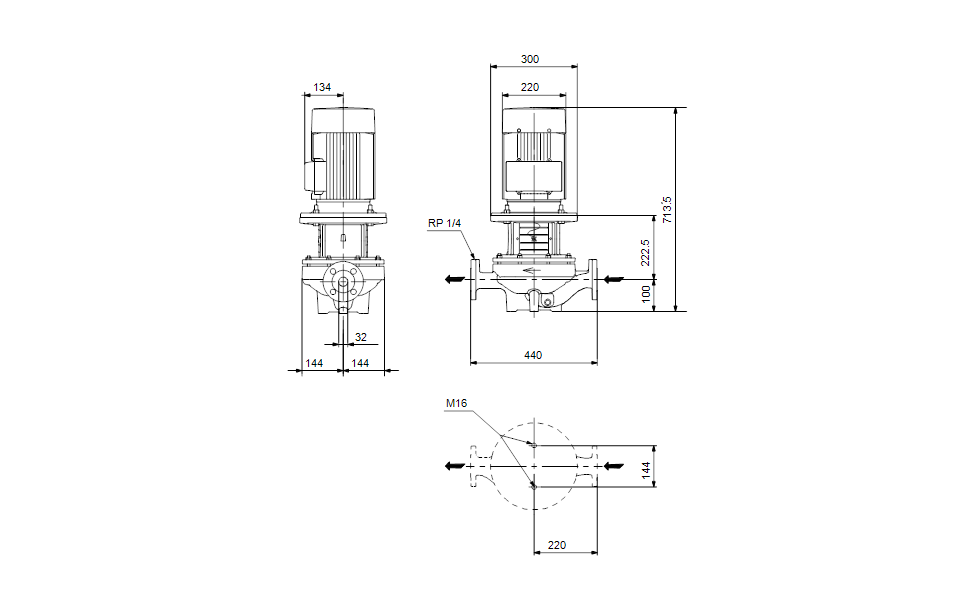 GRUNDFOS Einstufige Inlinepumpe TP 32-580/2 A-F-A-BAQE-LW1 Art. 96086772